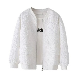 Solid Color Ladies Short Baseball <strong>Jacket</strong> 2023 New Korean Spring Casual <strong>White</strong> <strong>Jacket</strong> Top Female Cardigan Zipper <strong>Jackets</strong> Fashion - Product Image 4
