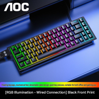 Clavier de jeu mécanique sans fil AOC GK68 Pro, 68 touches, rétroéclairage RVB, tri-mode, multi-touches, support ergonomique pour ordinateur de bureau