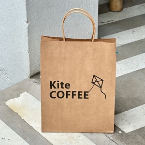 Sacchetto di Carta Kraft Riciclabile Marrone Personalizzato con Manico Stile Classico per Consegna Cibo Promozioni Panetteria Esposizioni Imballaggio - Product Image 3