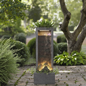 Großer Wasserbrunnen im Schiefer-Stil mit <span class=keywords><strong>Platner</strong></span> für Haus- und Gartendekoration - Product Image 3