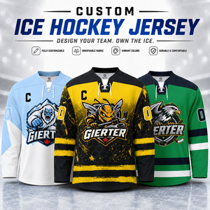 Jersey de Hockey sobre Hielo Personalizado con Cordones, Diseño Gratuito, Impresión y Costura, Uniforme de Hockey sobre Hielo para Jugadores, Ropa de Hockey para Hombre - Product Image 1