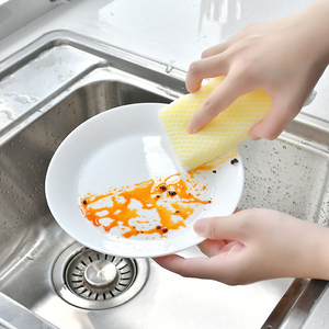 Éponge en tissu net <span class=keywords><strong>Nettoyage</strong></span> ménager Éponge carrée Net Lavage Éponge à récurer pour la vaisselle - Product Image 6