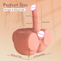 Xise Erwachsener Männlicher Torso mit Dildo Sexspielzeug Frauenpuppe Silikon Elektrische Masturbationsmaschine Vibrationsfähig für Frauen Saugnapf