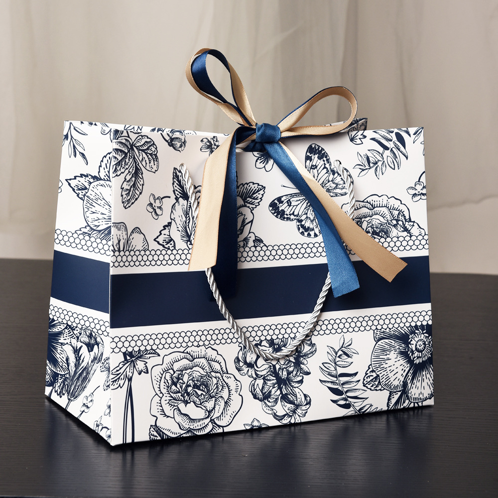 Blue Flower Bags
