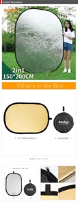 Réflecteur photo portable ovale multi-disques 2-en-1 150x200cm pliable pour studio photo et diffuseur d'éclairage pour appareil photo - Product Image 5