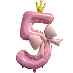 Globo <span class=keywords><strong>de</strong></span> Número Rosa con Lazo <span class=keywords><strong>de</strong></span> 40 Pulgadas, Decoraciones <span class=keywords><strong>para</strong></span> el Primer <span class=keywords><strong>Cumpleaños</strong></span> <span class=keywords><strong>de</strong></span> Niña, Accesorios Simples <span class=keywords><strong>para</strong></span> la Decoración del <span class=keywords><strong>Cumpleaños</strong></span> - Product Image 6