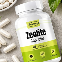 Capsules de Zéolite Clinoptilolite Prix Promotionnel En Stock 500mg 60 Capsules 30 Doses Capsules de Zéolite Blanches