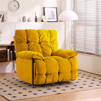 Fauteuil inclinable électrique moderne Sans Professional avec massage, en tissu microfibre, pivotant et inclinable individuel