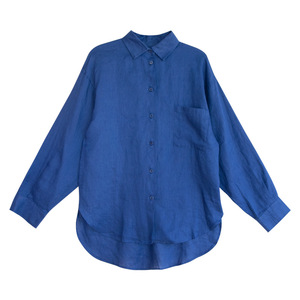 <span class=keywords><strong>Camicia</strong></span> da <span class=keywords><strong>donna</strong></span> in <span class=keywords><strong>lino</strong></span> a maniche lunghe per primavera ed estate, stile ampio e rilassato con un tocco di alta gamma, 260604019 - Product Image 4