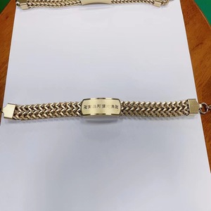 Pulsera de Cadena de Acero Inoxidable Chapada en Oro, Resistente a la Decoloración, Estilo Hip Hop, para Hombre, Gran Venta en <span class=keywords><strong>Amazon</strong></span> - Product Image 5