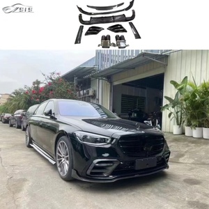 Kits de carrosserie W223 adapté<span class=keywords><strong>s</strong></span> aux jupes latérales de pare-chocs avant en fibre de carbone évents d'échappement de luxe pour W223 <span class=keywords><strong>S</strong></span> CLASS 2020 + - Product Image 3