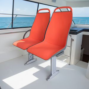 Sedile Marino Fisso Beige Impermeabile in Alluminio con Schienale Alto e Cerniera Personalizzato all'Ingrosso per Forniture Nautiche - Product Image 1