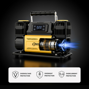BUNKER 12V Portable Dual Cylinder 12.36CFM Heavy Duty Tire BI-DUAL-AC-PTP-FRD 1.Fast <b>Inflation</b> With a Powerful Mo - Product Image 4