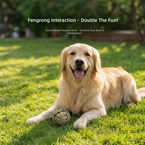 Juguete de Pelota de Paja para Perros - Juguete de Enriquecimiento Ambiental para Trabajo Olfativo, Cuidado Dental y Masticación para Cachorros, Previene la Destructividad - Product Image 2