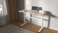 Meilleures ventes - Bureau d'étude multifonction H2 - Design moderne - Bureau de travail réglable en hauteur manuellement - Table d'étude pour étudiants