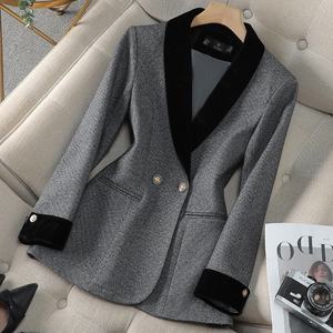 Nuova luce da donna di lusso di fascia alta abbigliamento da carriera Design senso colore collisioni pantaloni 2 pezzi Set Sehe Fashionbisou - Product Image 3