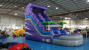 <span class=keywords><strong>Toboggan</strong></span> gonflable commercial de piscine de <span class=keywords><strong>toboggan</strong></span> <span class=keywords><strong>aquatique</strong></span> grand cavalier de maison de rebond bon marché videur de château de saut plein d'entrain - Product Image 3