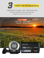 Caméra Vidéo Numérique V12 pour Vlog et Photographie de Blogueur, Style Rétro, Full HD 1080P, Vision Nocturne, Idéale pour la Maison et les Réseaux Sociaux