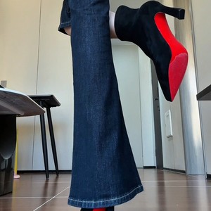 Nuevas Botas de Tobillo con Tacón Grueso para Mujer, Otoño, Invierno, Verano, Color Sólido, Cierre de Velcro, Impermeables, Ligeras, Tacón Alto, Malla, Estilo Caballero - Product Image 4
