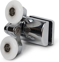 Porte de douche en alliage de zinc lisse 23 mm porte de douche double rail à rouleaux