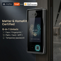 Videoportero Inteligente Hiwink Matter con Panel de Control, Alimentación Solar, Intercomunicador HomeKit, Sistema de Seguridad POE con Reconocimiento Facial y de Huellas Dactilares