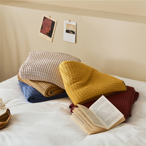 Couverture tricotée en coton, plaid gris Super doux, plaid chauffant pour l'<span class=keywords><strong>hiver</strong></span>, 1 pièce - Product Image 4