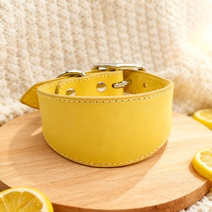 Vente en gros d'accessoires en cuir de vachette pour animaux de compagnie en cuir véritable solide fuselé pour lévrier <span class=keywords><strong>Whippet</strong></span> Extra large chat collier de chien de luxe - Product Image 5