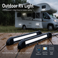 Lumière de porche LED 12V pour camping-car, double couleur, étanche, barre lumineuse LED 12V pour camping-car