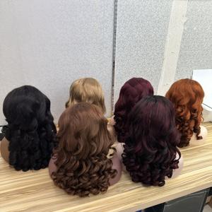 Cheveux bruts humains vietnamiens bouclés sans colle vendeurs moins chers 13X4 dentelle frontale <span class=keywords><strong>20</strong></span> pouces perruque <span class=keywords><strong>de</strong></span> couleur pour femme noire - Product Image 6