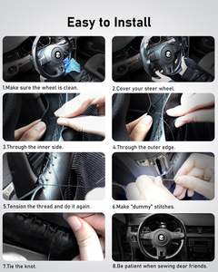 Accesorios interiores cubierta de <span class=keywords><strong>volante</strong></span> de fibra de carbono para <span class=keywords><strong>Toyota</strong></span> 2010 Land Cruiser <span class=keywords><strong>Prius</strong></span> C V 2013 <span class=keywords><strong>Prius</strong></span> Plus - Product Image 6