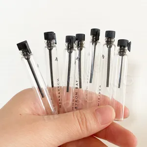 Frasco de perfume cosmético, tubo de teste de 1ml/2ml, frascos de vidro transparentes para ensaio