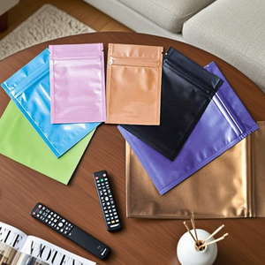 Nhiều màu mờ kết thúc Mini Nhôm lá dây kéo bao bì túi nhỏ Nắp kéo túi nhựa kín 3 mặt - Product Image 5