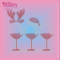 Grande réduction : Transferts de strass de Noël personnalisés en verre cristal, écologiques, à dos plat, 12 facettes, pour T-shirt