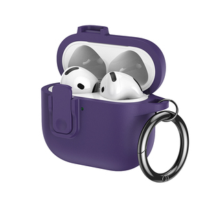 Custodia Protettiva in Pelle con Chiusura per <span class=keywords><strong>Airpods</strong></span> Pro 3 2, <span class=keywords><strong>Cover</strong></span> Antiurto per <span class=keywords><strong>Airpods</strong></span> 4 3 2 con Texture in Pelle e Chiusura a Lucchetto - Product Image 2