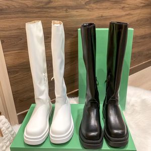 Top Quality Keep Warm <b>Comfortable</b> <b>Ladies</b> Pure Color Genuine Leather <b>Boots</b> Women Shoes Long Winter - Product Image 1