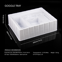 Plateau de rangement portable transparent et écologique en plastique recyclé pour lunettes de natation, taille personnalisée, protection UV, vente en gros