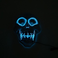 Masque de singe lumineux en PVC EL qui brille dans le noir, best-seller transfrontalier pour Pâques, Halloween, carnaval et spectacles sur scène