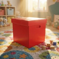 Boîte de rangement à couvercle en Corflute 4mm 600x400x250mm durable avec couvercle pour le stockage de jouets, documents et outils