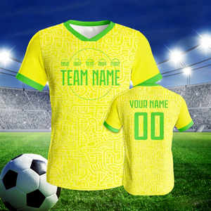 Maillot de football unisexe OEM à manches courtes pour l'université, respirant, imprimé, tenue d'été, hauts de survêtement, option grandes tailles - Product Image 4