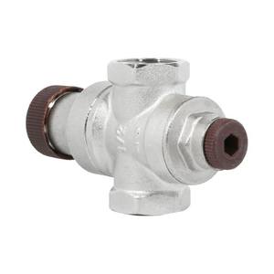 Vanne de réduction de pression d'eau à piston réglable en laiton nickelé, épaissie, pour usage domestique, directement de l'usine - Product Image 1