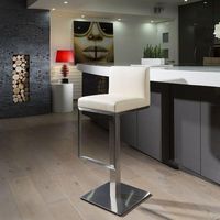 Chaise de bar en cuir vert et en acier inoxydable, tabouret moderne et en métal, pour meubles de bar, de haute qualité