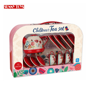 Rôle éducatif jeu 15 pièces en plastique tasse à thé Chinoise semblant jouet thé ensemble <span class=keywords><strong>fille</strong></span> <span class=keywords><strong>valise</strong></span> pour enfants - Product Image 2