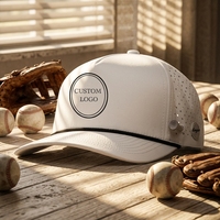 Casquettes de golf personnalisées pour hommes en gros OEM - Lot de 5 casquettes de sport d'été à séchage rapide avec patch en caoutchouc PVC imperméable