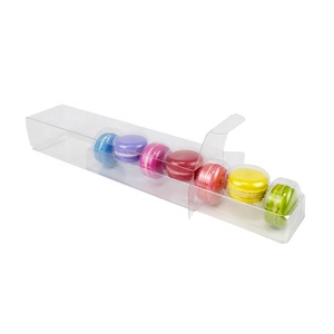 Wholesale 7 Macaron Clear Plastic Box Food Dessert Macaroon Packaging Boxes With Inserts Tray