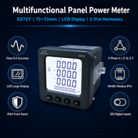 Medidor de Energía Industrial Compacto EastSong ES72Y, 72x72mm, Trifásico, RS485 Modbus RTU, Clase 0.5, IP65, Fácil Instalación