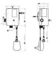 Fabricant de boîtier de commande DC/AC pour robinet à capteur ABS, robinets électriques avec design compact