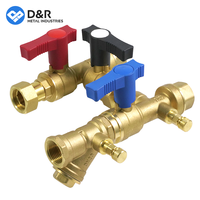 Ensemble de vanne intégré D&R Brass FCU DN15-DN20 pour unité de ventilo-convecteur, vanne CVC avec isolation EPP ignifuge, fabricant OEM