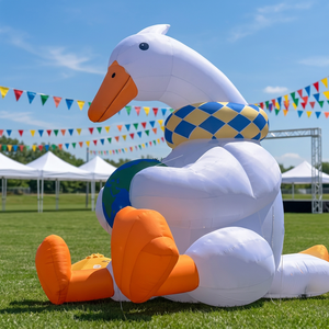 Modèle géant gonflable de canard blanc publicitaire, ballon animal gonflable, décoration de <span class=keywords><strong>cygne</strong></span> gonflable pour événement - Product Image 2
