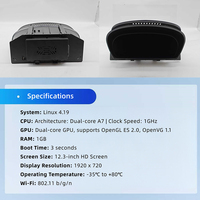 Écran LCD numérique de tableau de bord de 12,3 pouces, compteur de vitesse, panneau de tableau de bord, conserve le HUD d'origine pour BMW Série 3 F30 F31 F34 F35 2012-2019