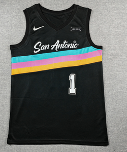 Nouveaux styles 2026, ventes chaudes et haute qualité, <span class=keywords><strong>maillot</strong></span> de basket-ball pour hommes brodé et cousu, San Antonio <span class=keywords><strong>Spurs</strong></span> Victor Wembanyama - Product Image 3